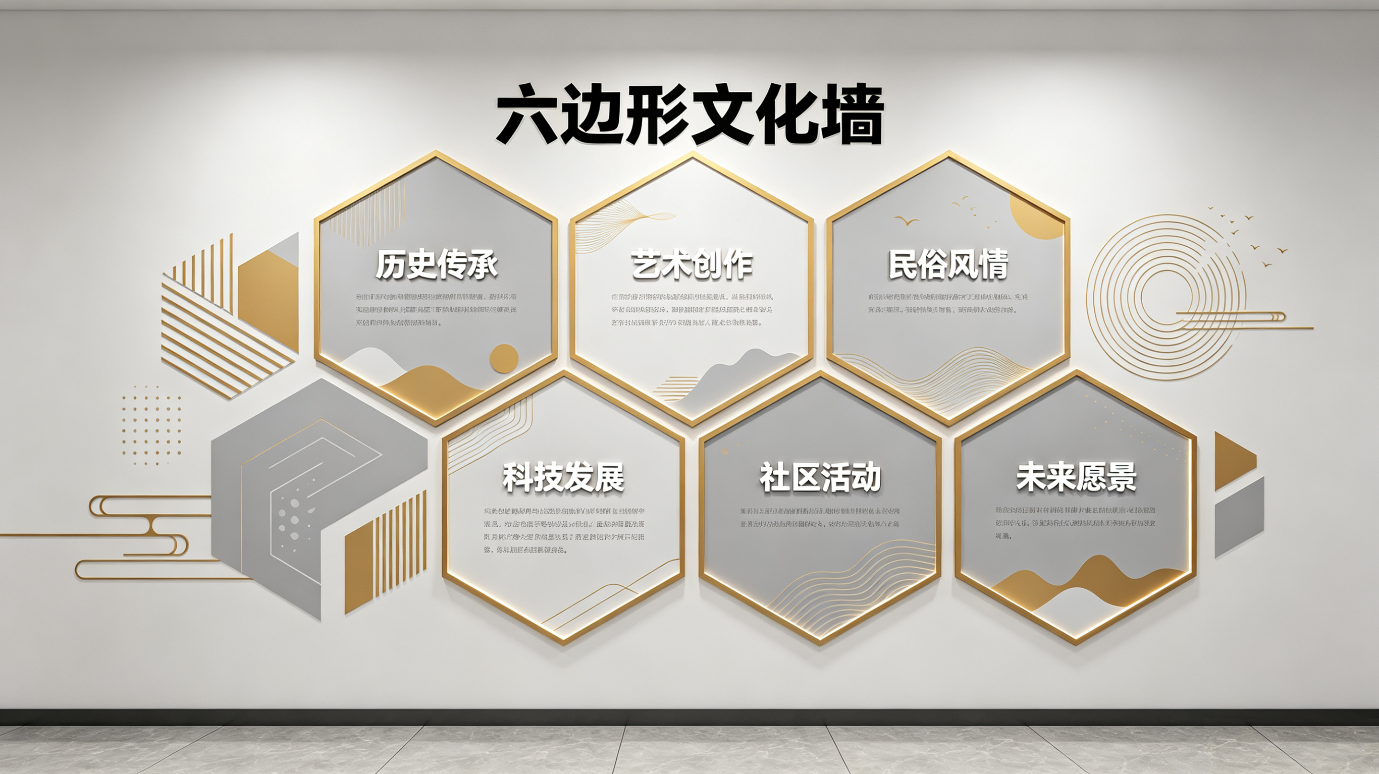 沧源企业文化墙 | 六边形信息美学